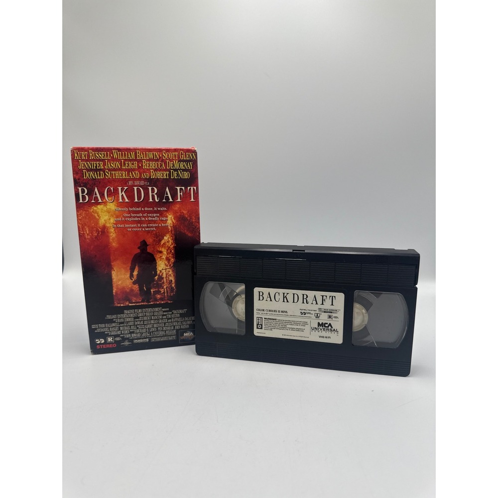 Backdraft VHS 1991 Kurt Russell William Baldwin MCA Universal Home Video‎ Movie